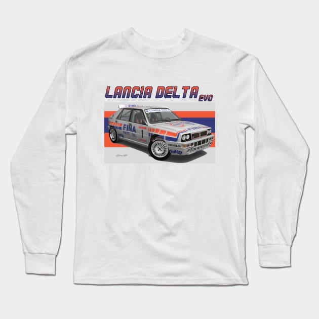 Lancia Delta EVO GrpA Long Sleeve T-Shirt by PjesusArt